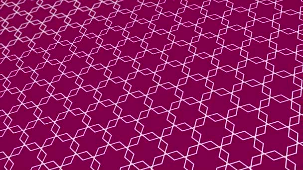 Κινούμενο Αφηρημένο Μοτίβο Γεωμετρικά Στοιχεία Ροζ Τόνους Κλίση Φόντου — Αρχείο Βίντεο