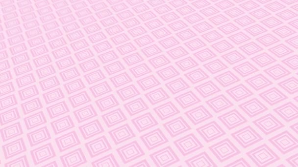 Animated Abstract Pattern Geometric Elements Pink Tones Gradient Background — Stock video