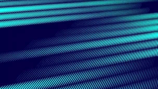 Animated Abstract Pattern Geometric Elements Blue Tones Gradient Background — Video Stock
