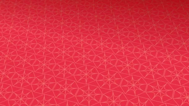 Animated Abstract Pattern Geometric Elements Red Tones Gradient Background — Vídeo de Stock
