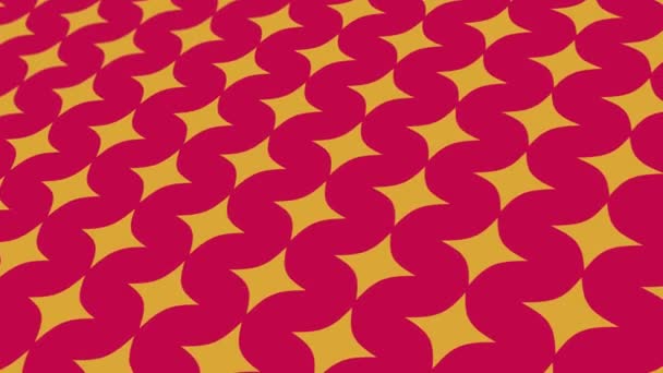 Animated Abstract Pattern Geometric Elements Red Tones Gradient Background — Stock video