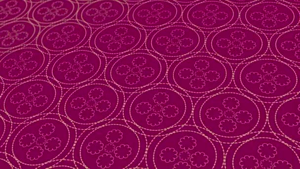 ピンク色の色調のグラデーションの背景に幾何学的要素を持つアニメーション抽象パターン — ストック動画