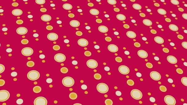 Animated Abstract Pattern Geometric Elements Red Tones Gradient Background — Stockvideo