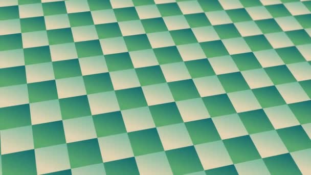 Анимированный Абстрактный Шаблон Геометрическими Элементами Градиентном Фоне Зелено Синих Тонов — стоковое видео