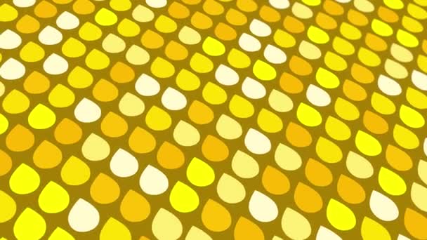 Animated Abstract Pattern Geometric Elements Yellow Orange Tones Gradient Background — Stockvideo