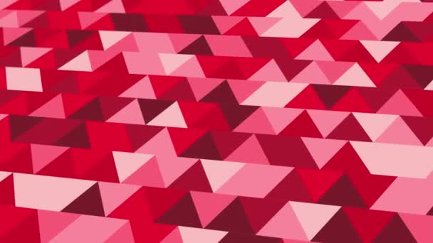 Animated Abstract Pattern Geometric Elements Red Tones Gradient Background — 비디오
