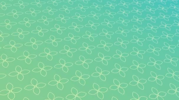 Animated Abstract Pattern Geometric Elements Green Blue Tones Gradient Background — Stock Video