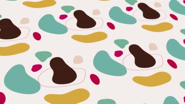 Анимированный Абстрактный Шаблон Геометрическими Элементами Многоцветных Тонах Градиентного Фона — стоковое видео