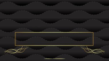 Animated modern luxury abstract background with golden line elements Stylish gradient black background for presentation