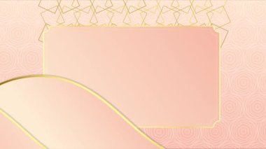 Animated Modern luxury abstract background with golden line elements. modern pink gold background for presentation