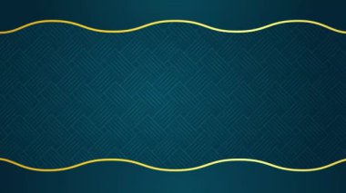 4K Animated modern luxury abstract background with golden line elements gradient blue for presentation