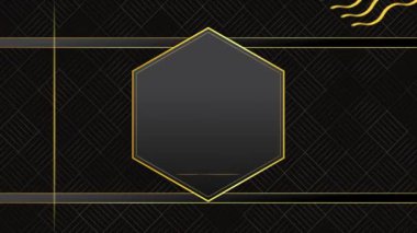 Animated modern luxury abstract background with golden line elements Stylish gradient black background for presentation