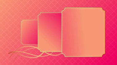 Animated Modern luxury abstract background with golden line elements. modern pink gold background for presentation