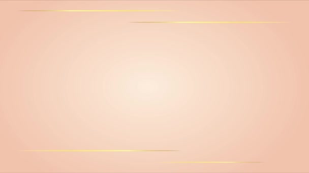 Animated Modern Luxury Abstract Background Golden Line Elements Modern Pink — Wideo stockowe