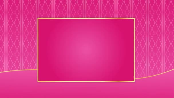 Animated Modern Luxury Abstract Background Golden Line Elements Modern Pink — Wideo stockowe