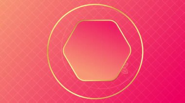 4K Animated Modern luxury abstract background with golden line elements. gradient pink gold for presentation