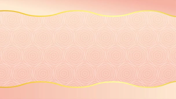 Анимированный Современный Роскошный Абстрактный Фон Элементами Золотой Линии Градиентное Розовое — стоковое видео