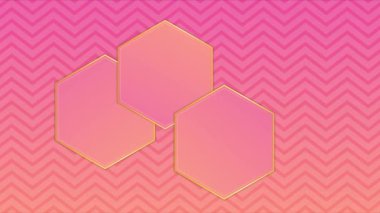 4K Animated Modern luxury abstract background with golden line elements. gradient pink gold for presentation