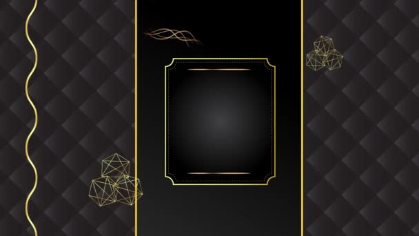 Animated Modern Luxury Abstract Background Golden Line Elements Stylish Gradient — Wideo stockowe