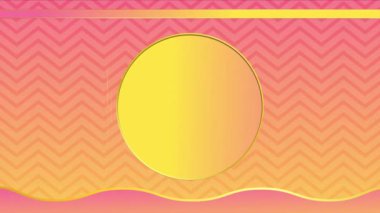 Animasyon Modern lüks soyut arka plan ve altın çizgili elementler. Sunum için gradyan pembe altın