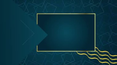 Animasyon Modern lüks soyut arka plan ve altın çizgili elementler. modern mavi sunum için