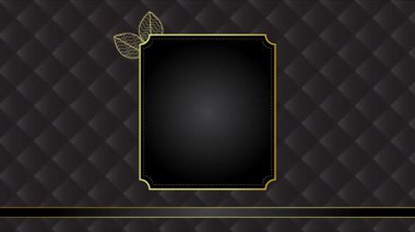 Canlandırılmış modern lüks soyut arkaplan altın çizgili elementler sunum için moda siyahı