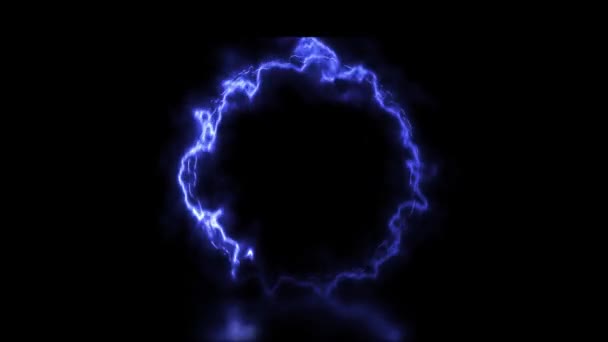 Abstrakt Animerat Ljus Neon Effekt Cirkel Ram Overlay Loop Bakgrund — Stockvideo