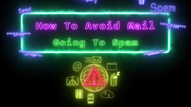 Comment Éviter Que Courrier Soit Envoyé Spam Fluorescent Fluorescent Text — Video