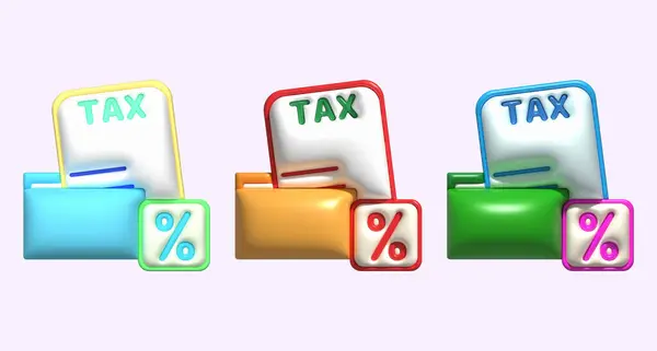 Illustration Steuerinformationen Einkommensdatenerhebung Dateien — Stockfoto