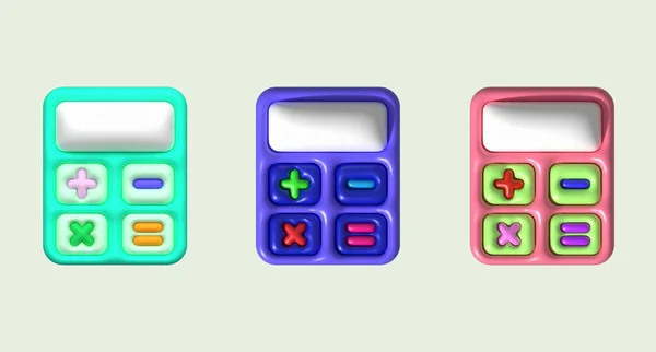 Calculator symbol icon 3D illustration