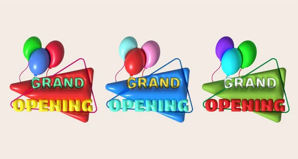 3d business grand opening hours icon e-commerce illustration