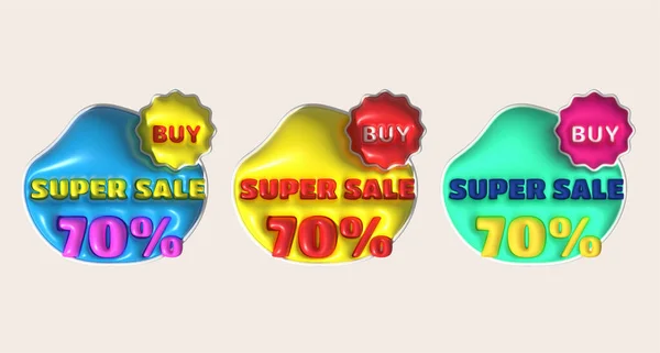 Ilustrace Prodej Banner Design Nákupní Nabídka Sleva Super Prodej Procent — Stock fotografie