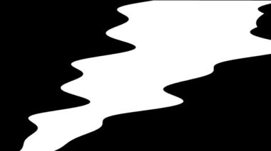 2D animasyon beyaz duman ağır çekimde. Siyah arkaplanda duman bulutu