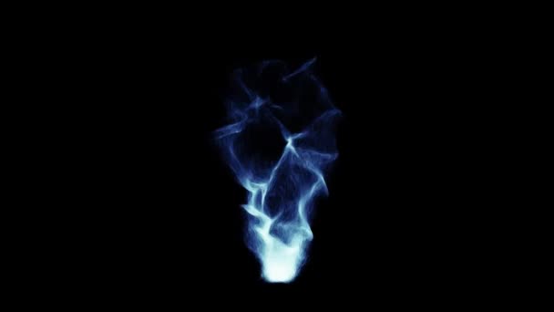 Ρεαλιστική Καύση Μπλε Καυτές Σπίθες Προκύπτουν Από Φωτιά Αδιάλειπτη Βρόχο — Αρχείο Βίντεο