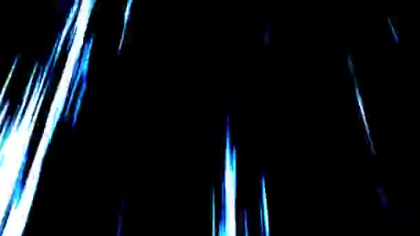 Motion Anime Speed Line Blauwe Kleur Anime Zwarte Achtergrond Voor — Stockvideo