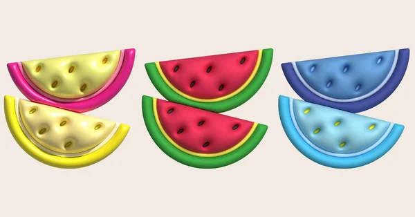 Illustratie Watermeloen Zomer Voor Design — Stockfoto