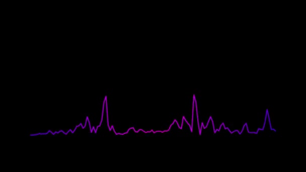 黑色背景下抽象粉红光的声波模式 频谱舞蹈 声波动画 — 图库视频影像
