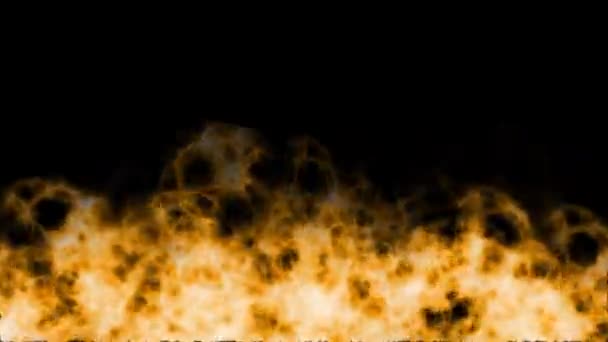 Abstract Oranje Rook Slow Motion Smoke Cloud Mist Zwarte Achtergrond — Stockvideo