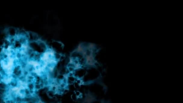 Abstrakter Blauer Rauch Zeitlupe Rauchwolke Nebel Auf Schwarzem Hintergrund — Stockvideo
