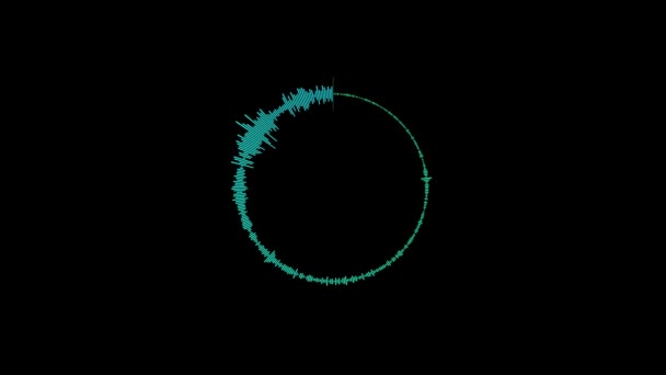 추상적 파란색 사운드 웨이브 패턴은 사운드 스펙트럼 사운드 웨이브 애니메이션 — 비디오