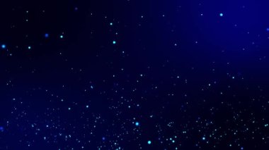 Mavi yanan gül pürüzsüz döngüden, ateş parçacıkları mavi duman arka planında.