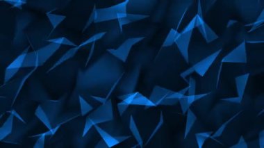 Mavi arkaplanda 3D soyut dijital teknoloji mavi animasyon.