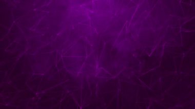 Pembe arka planda 3 boyutlu soyut dijital teknoloji pembe animasyon.