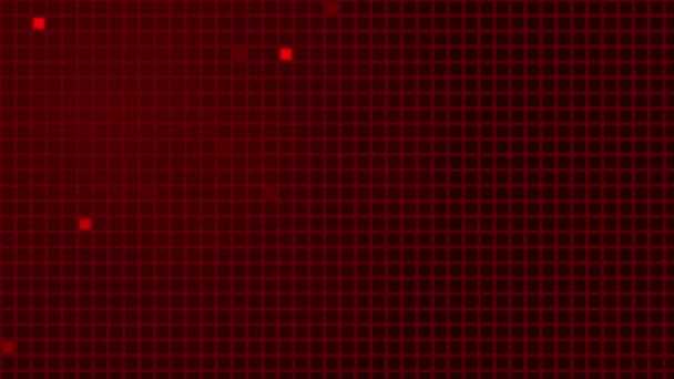 Abstrakte Digitale Technologie Animierte Rotlichtteilchen Auf Rotem Hintergrund — Stockvideo