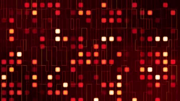 Абстрактная Цифровая Технология Красная Анимация Красном Фоне — стоковое видео