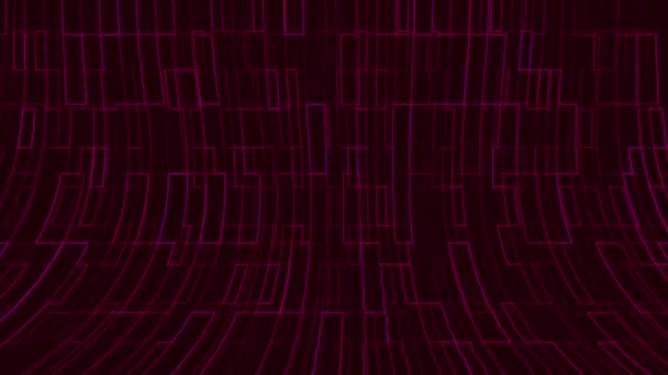 Abstracte Digitale Technologie Roze Rode Animatie Rode Achtergrond — Stockvideo