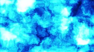 Mavi duman bulutları mavi arkaplanda yavaşça hareket ediyor.