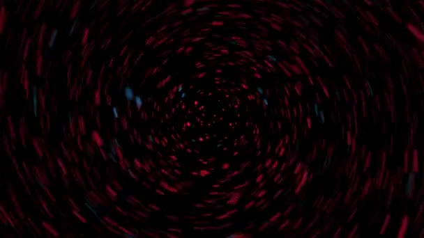 黒の背景に赤いハートアイコンとアニメーションパルス — ストック動画