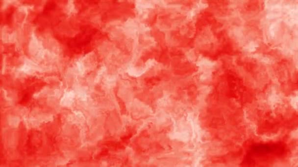 Rote Rauchwolken Bewegen Sich Langsam Auf Rotem Hintergrund — Stockvideo