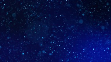 3D soyut dijital teknoloji mavi arkaplandaki mavi ışık parçacıklarını canlandırdı.